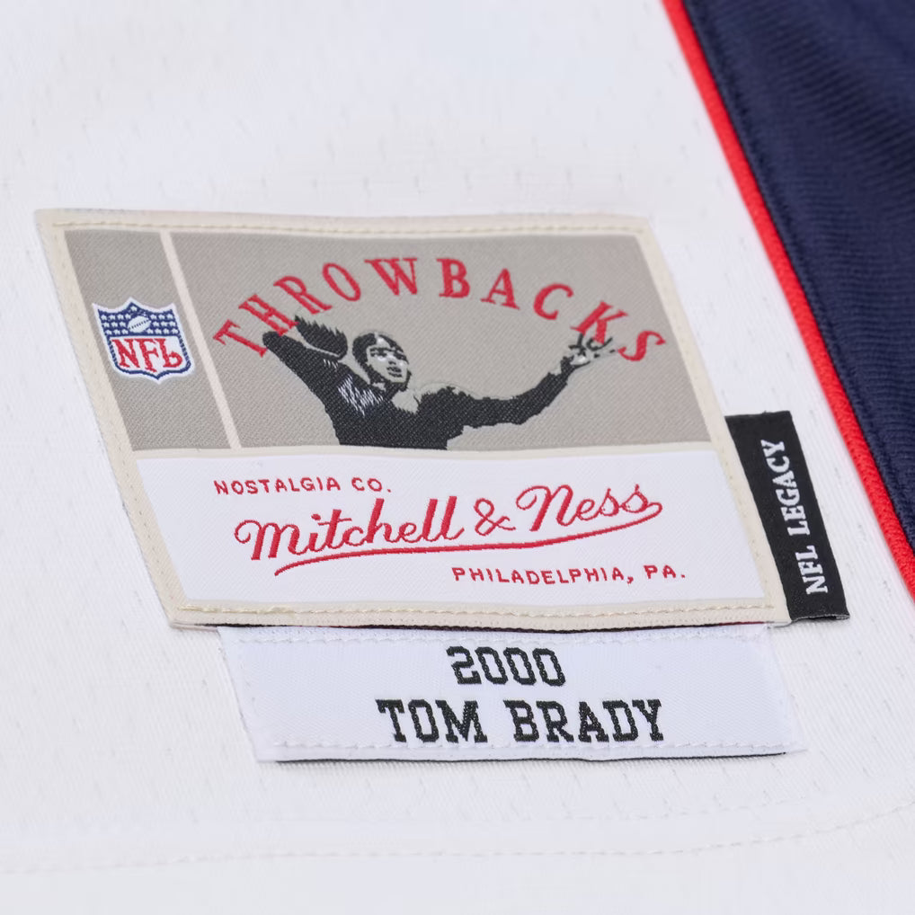 New England Patriots Mitchell & Ness NFL Legacy Jersey 2000 Tom Brady #12 - White
